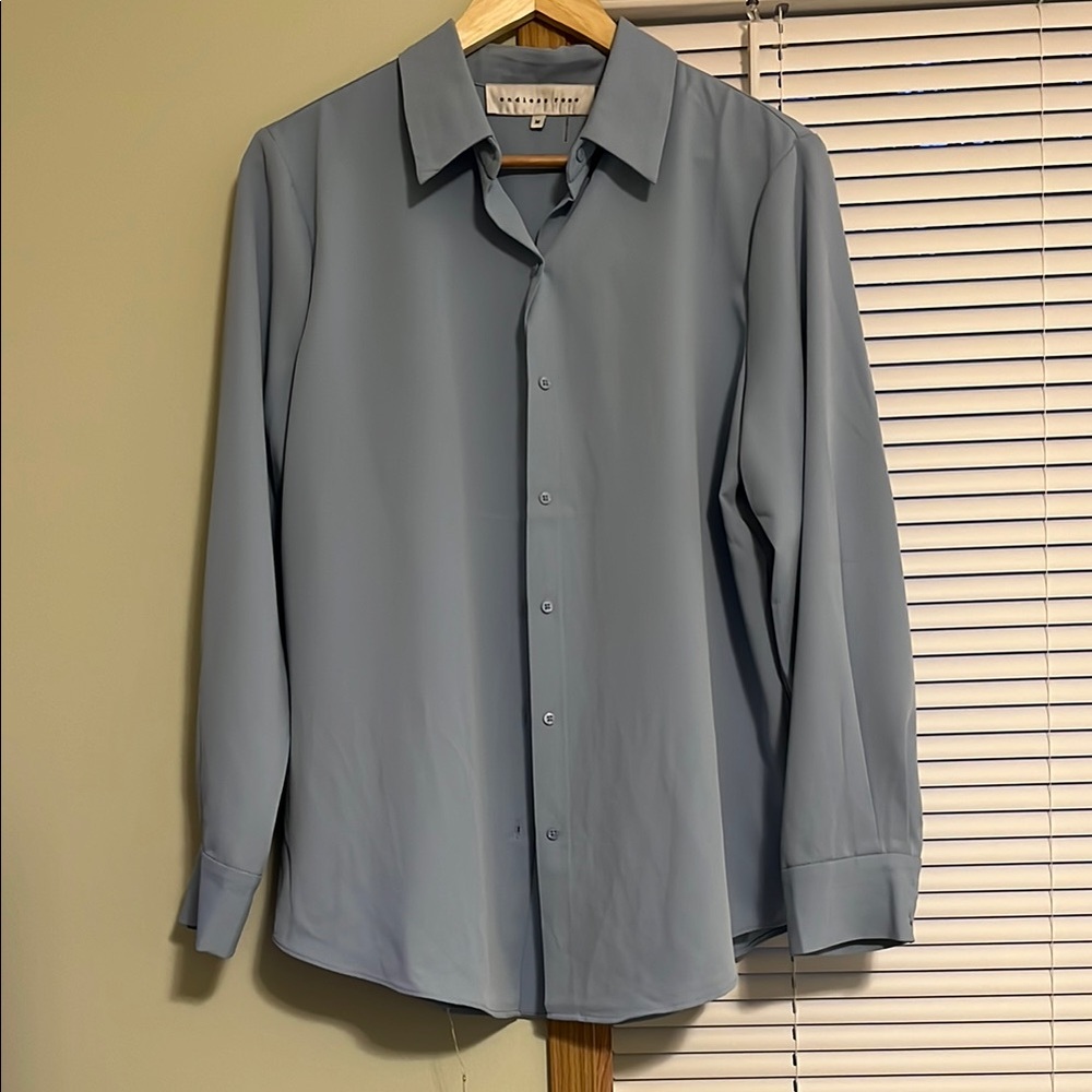 Women’s Slate Blue Button Down